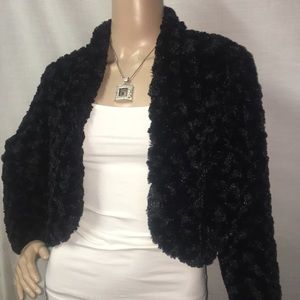 NWOT Black Faux Fur Short Coat
